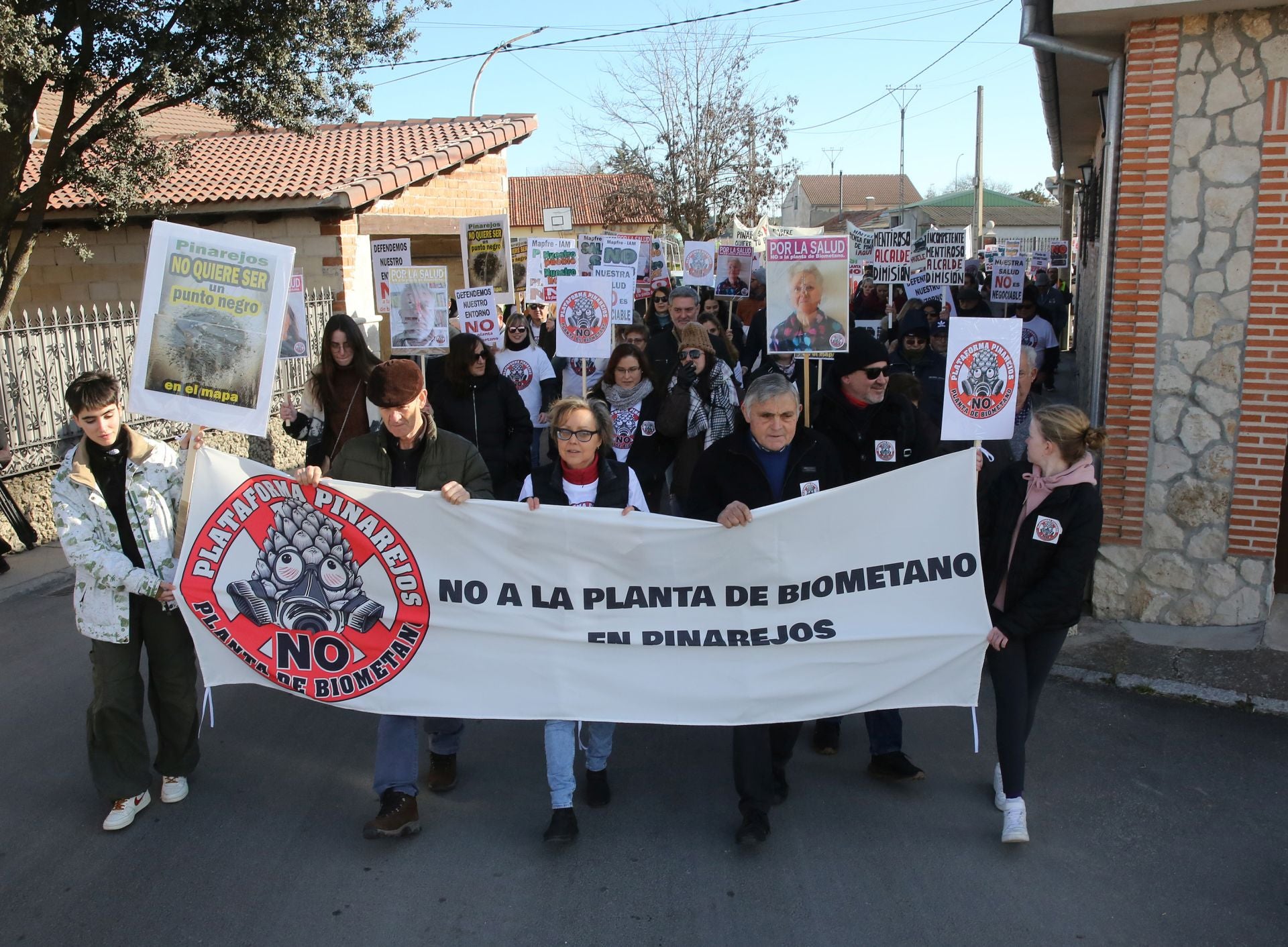 La manifestación de Pinarejos, en imágenes