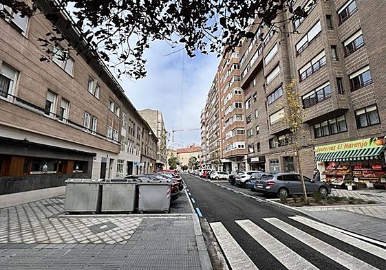 Calle Padilla, que permanecerá cortada hasta este miércoles.