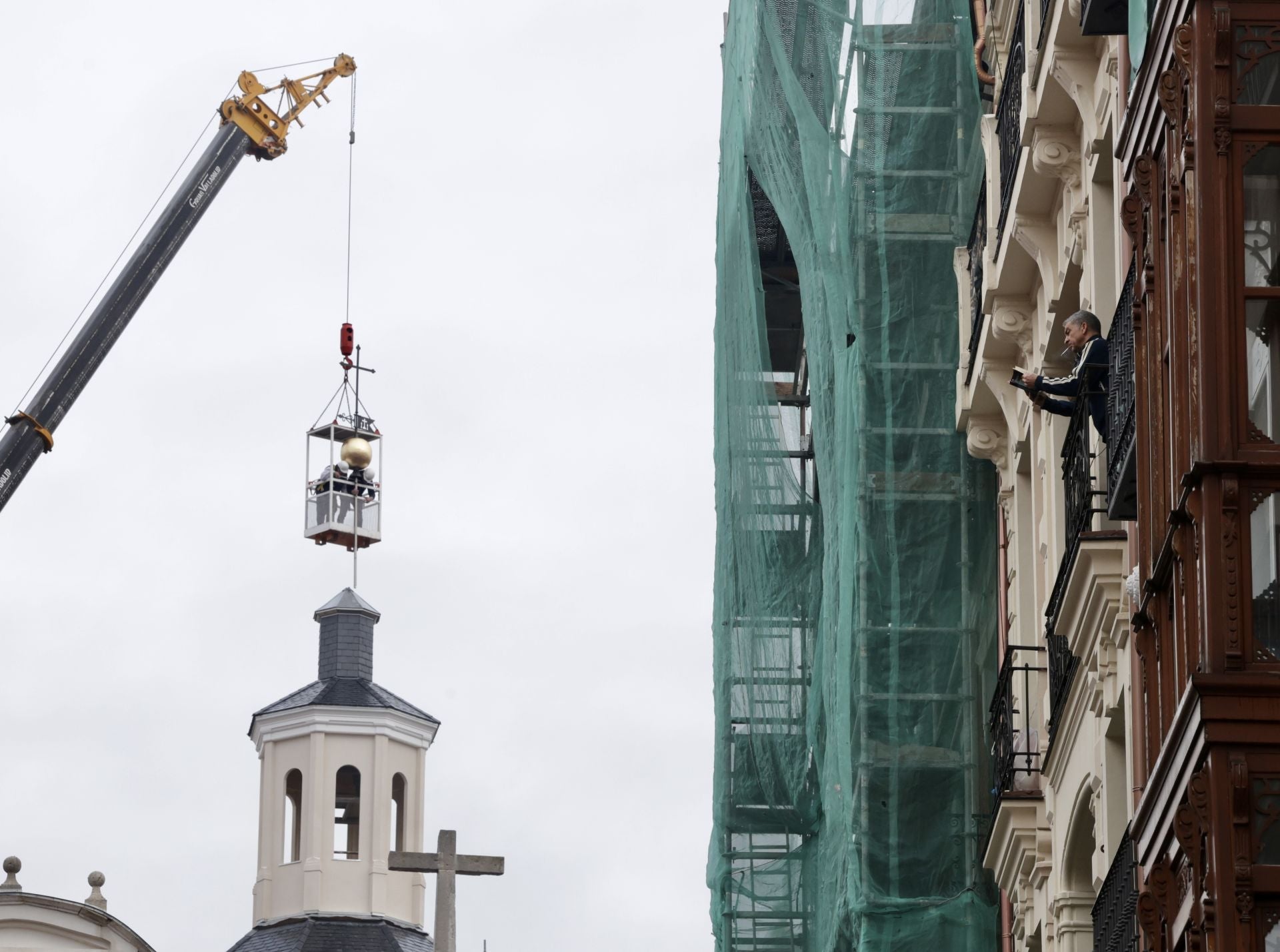 La restauración de la cúpula de la iglesia de la Vera Cruz en imágenes