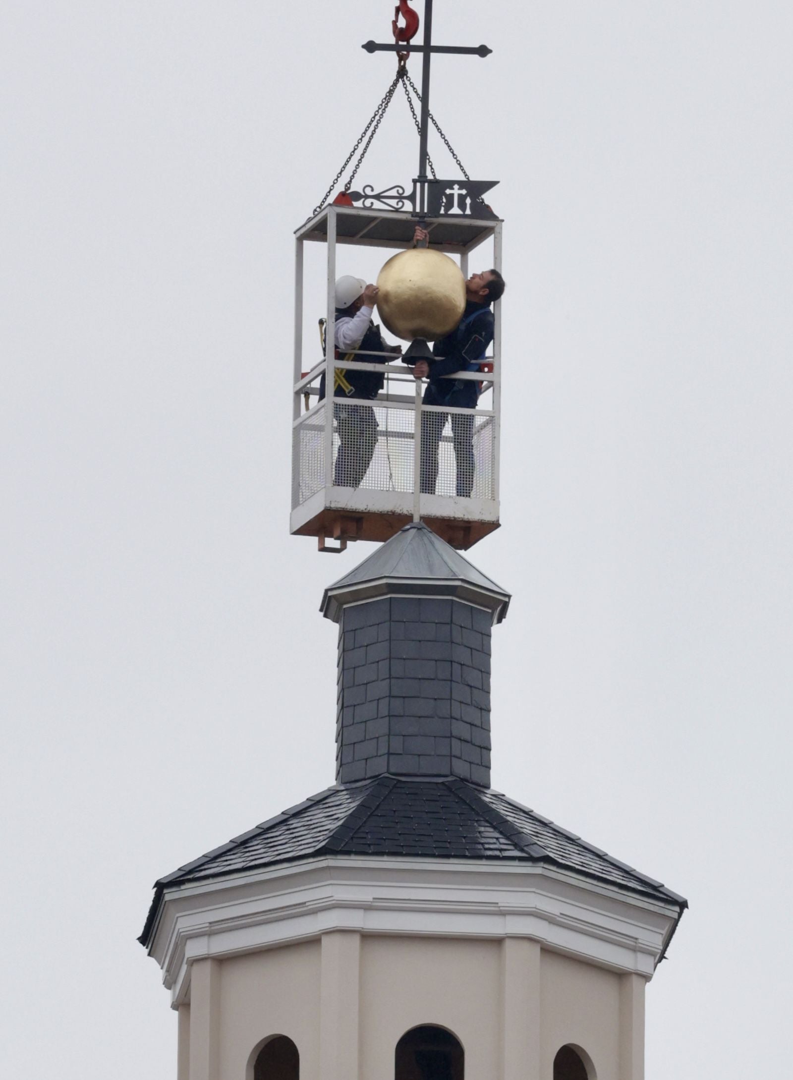 La restauración de la cúpula de la iglesia de la Vera Cruz en imágenes