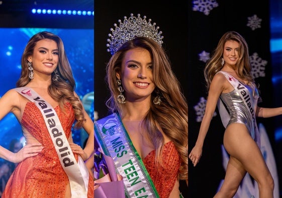 Sofia Llorente, vallisoletana de 20 años, se alza con el título Miss Teen Earth en el certamen celebrado en Madrid.