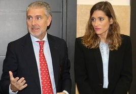 El presidente de la FES, Andrés Ortega; y la presidenta de la Cámara de Comercio de Segovia, María José Tapia.