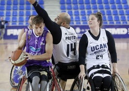 Mati Méndez, en el choque liguero ante el UCAM Murcia.