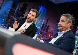 Miguel Ángel Revilla con Pablo Motos en 'El Hormiguero'.