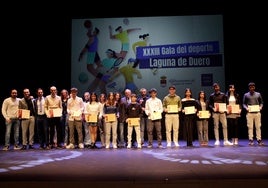 Galardonados en la XXXIII Gala del Deporte de Laguna de Duero.