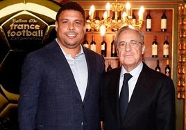 Ronaldo y Florentino Pérez, en la Gala del Balón de Oro.