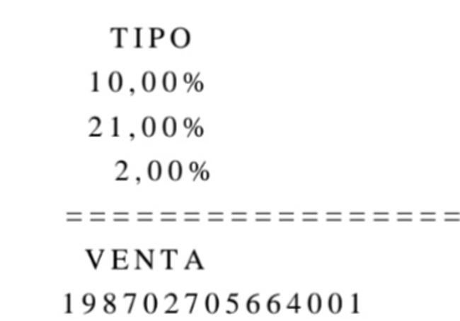 Tique del hipermercado de diciembre de 2024.