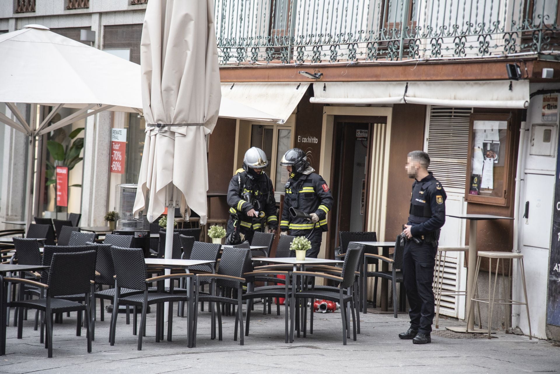 Fotos del incendio en un restaurante del centro de Segovia