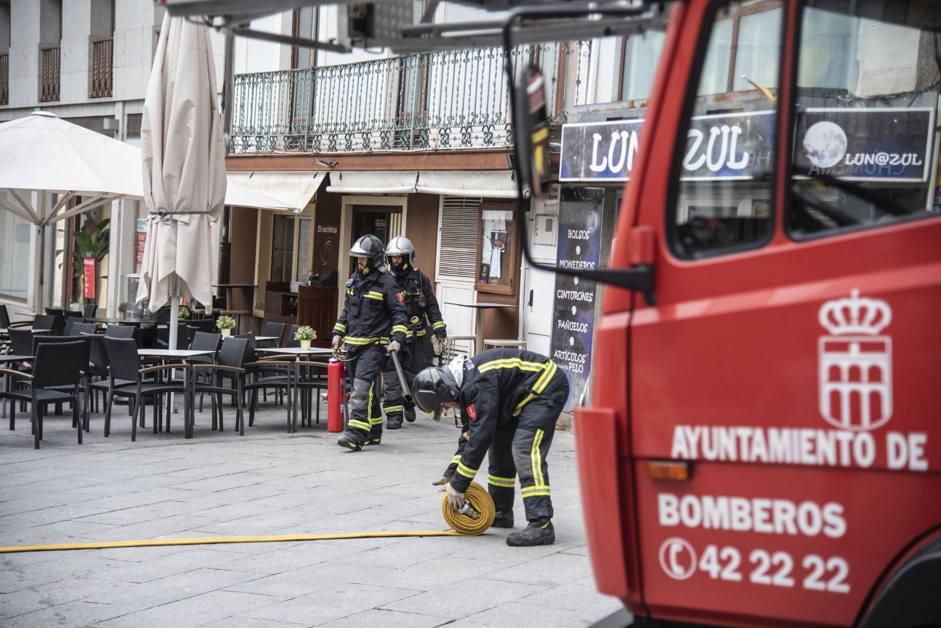 Fotos del incendio en un restaurante del centro de Segovia