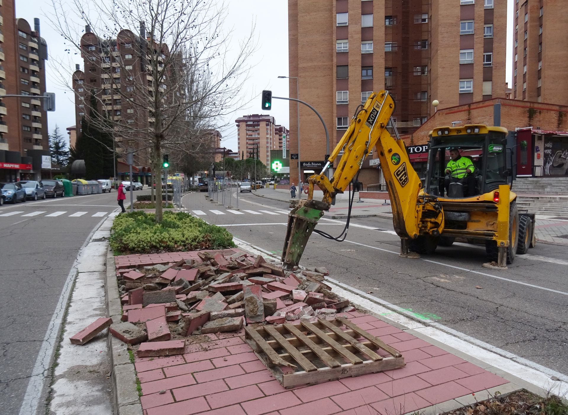 Las imágenes de las obras de la red de calor en Parquesol