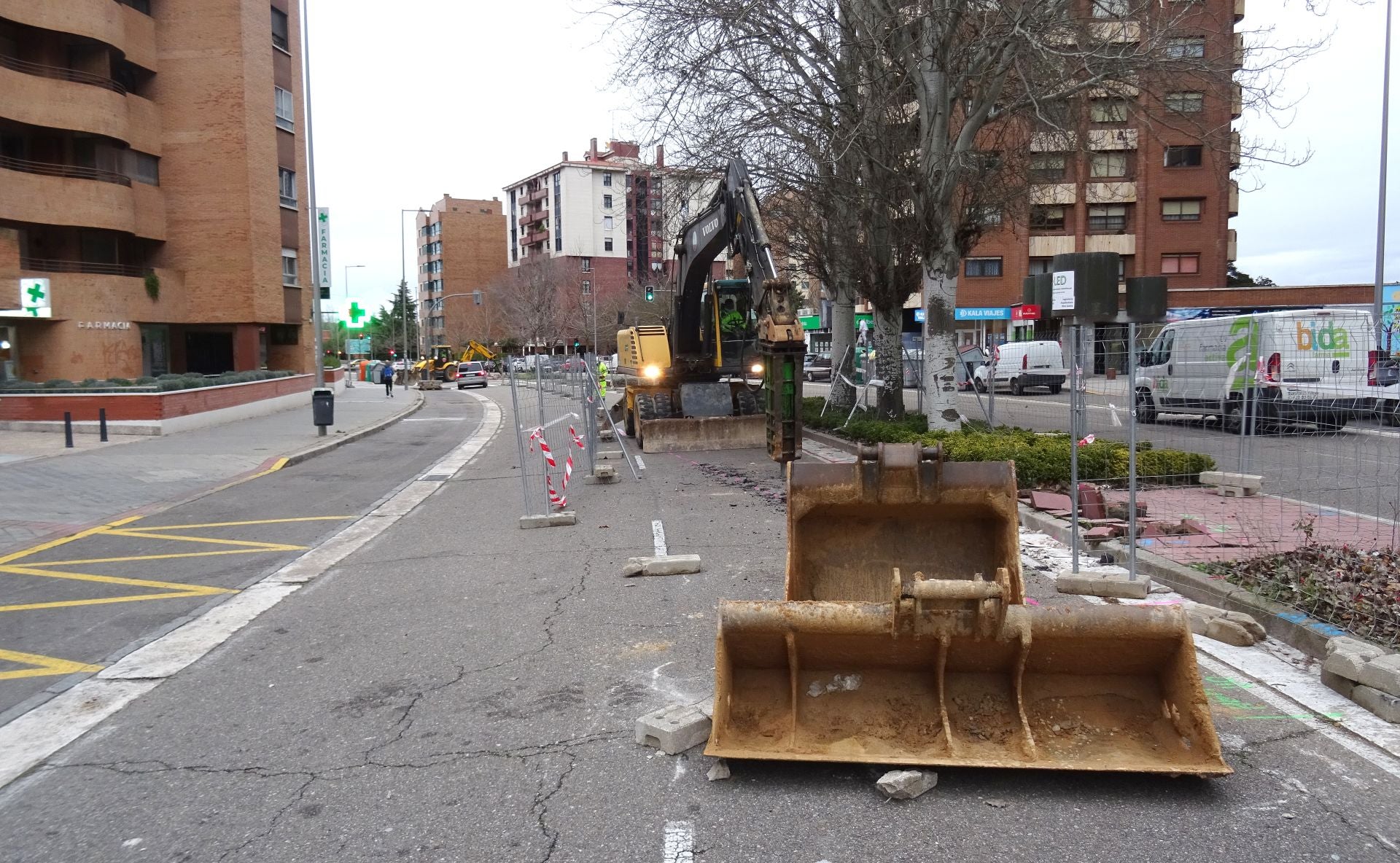 Las imágenes de las obras de la red de calor en Parquesol