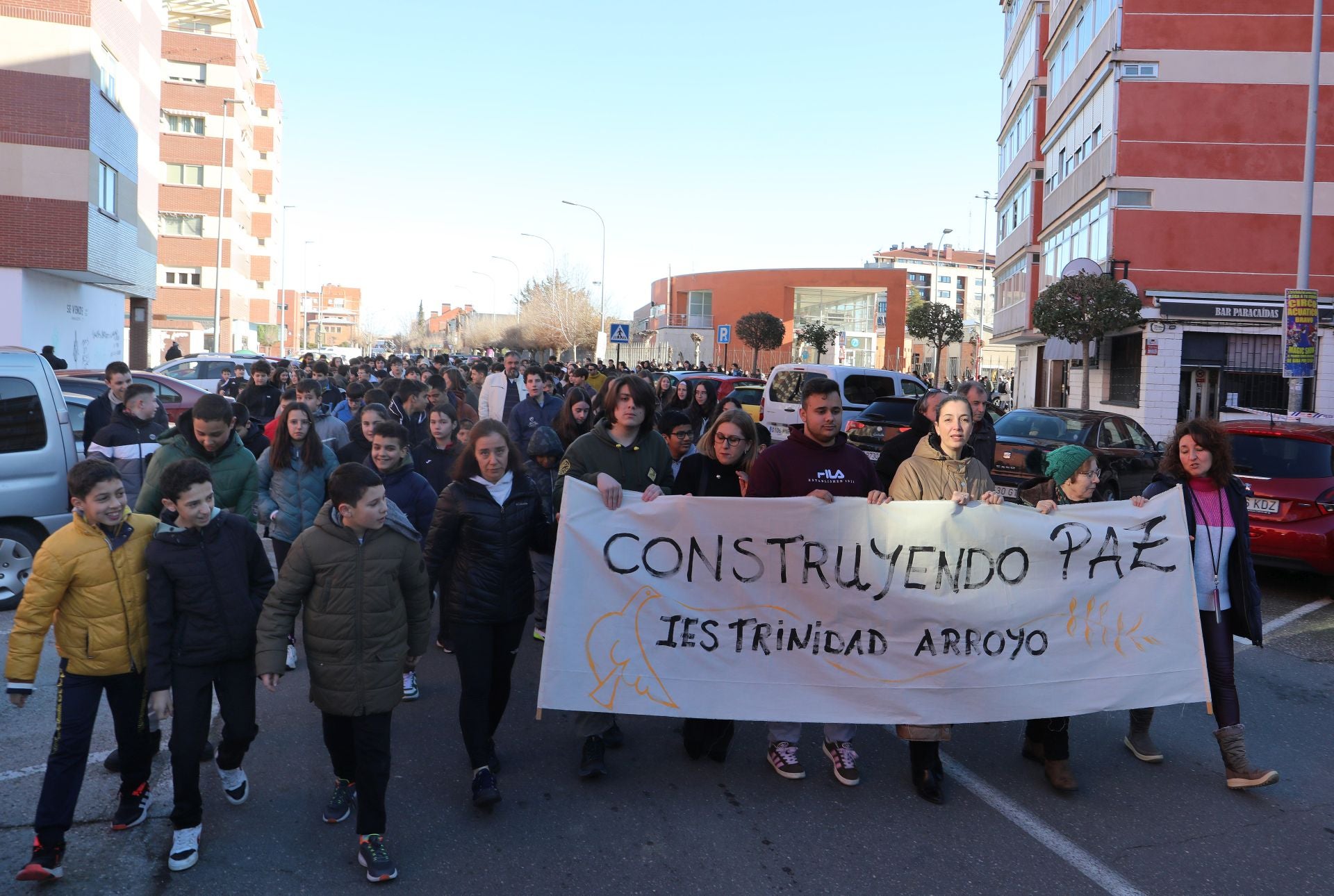 Los alumnos de Palencia claman por la paz