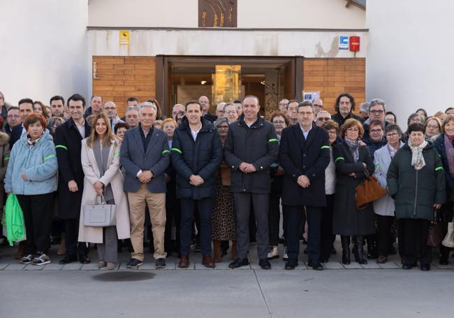 Reunión de alcaldes de Valladolid y delegados de la AECC en la provincia, la tarde del lunes, en el espacio que la Diputación tiene en Villa del Prado.