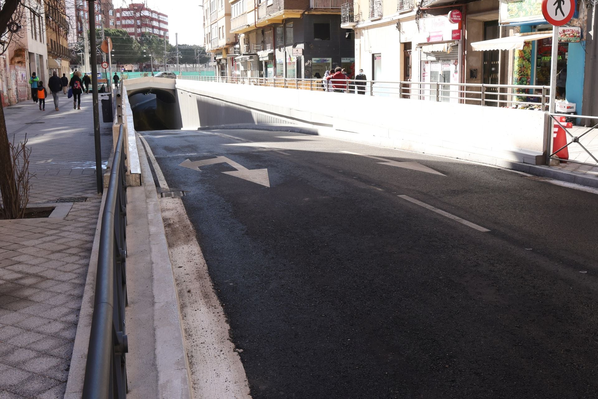 Trabajos en las calles aledañas al túnel de Labradores