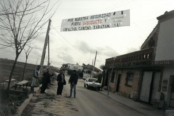 Protesta vecinal por la construcción de un gasoducto.