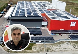 Factoría de Saint Jean Industries en Mojados y, en el círculo, su director gerente, Julio Juárez.