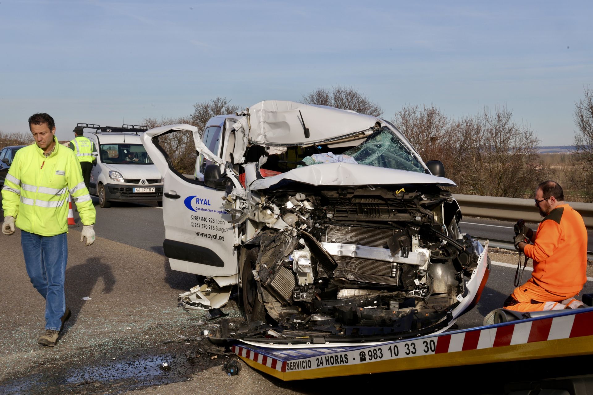 Las imágenes del accidente y las retenciones a la altura de Simancas