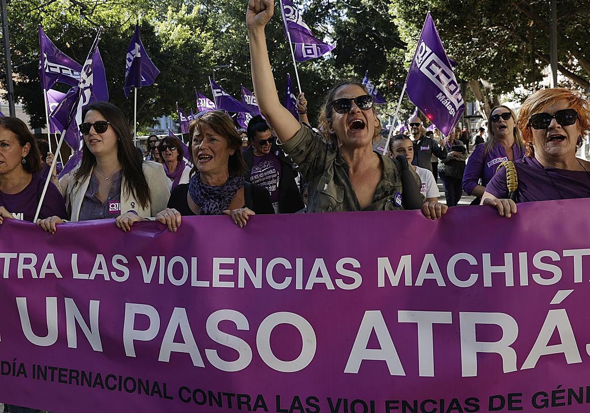 Manifestación contra la violencia de género.