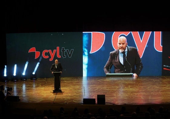 Jorge Losada, director general de Castilla y León Televisión, durante la presentación de la nueva temporada.