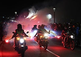Desfile de antorchas durante la última edición de Motauros, en Tordesillas.
