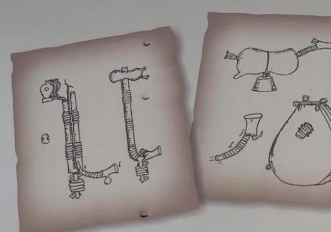 Diseño de Jerónimo Ayanz que figura en el panel de la caseta de Amigos del Pisuerga.