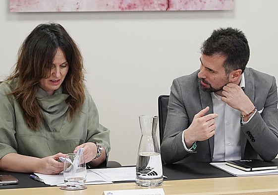 El portavoz del PSOE en las Cortes, Luis Tudanca, este jueves durante la Junta de Portavoces.