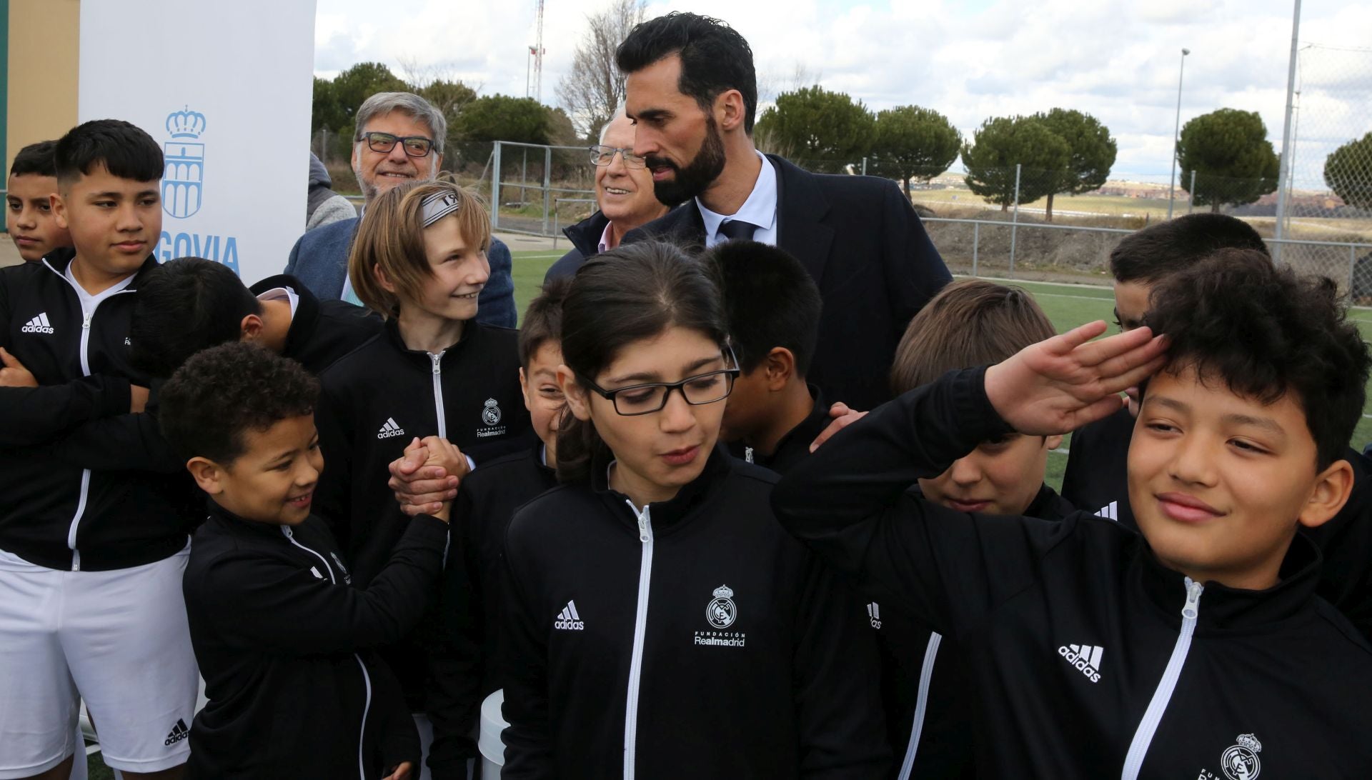 Fotos de la visita de Álvaro Arbeloa a Segovia