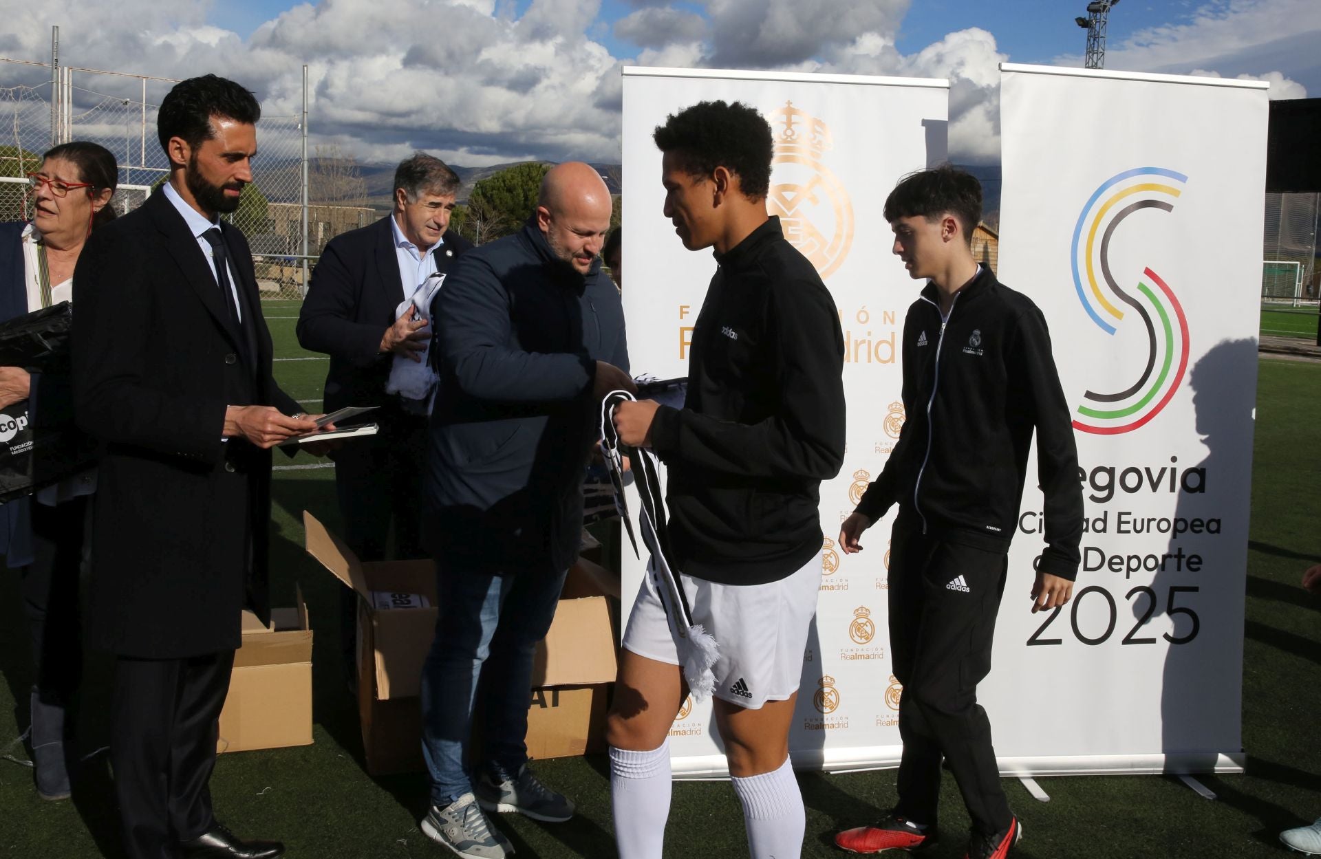 Fotos de la visita de Álvaro Arbeloa a Segovia