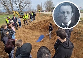 Exhumación en Renieblas, donde todo apunta a que se han recuperado los restos de Pedro izquierdo.