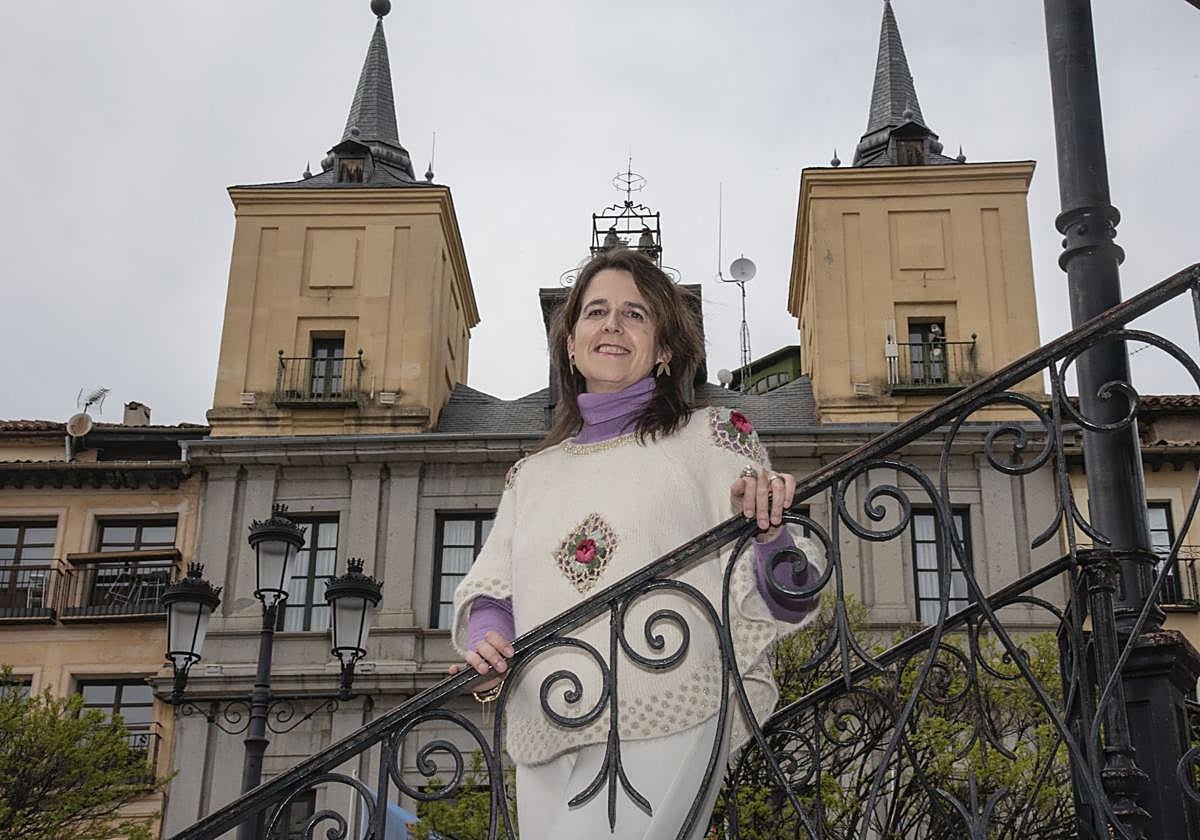 Paloma Serrano Postigo, en la Plaza Mayor.