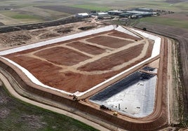 Vista aérea del nuevo depósito de rechazos en Los Huertos.