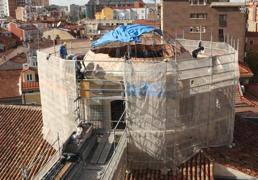 La reconstrucción de la cúpula de la Vera Cruz permitirá aligerarla 16 toneladas