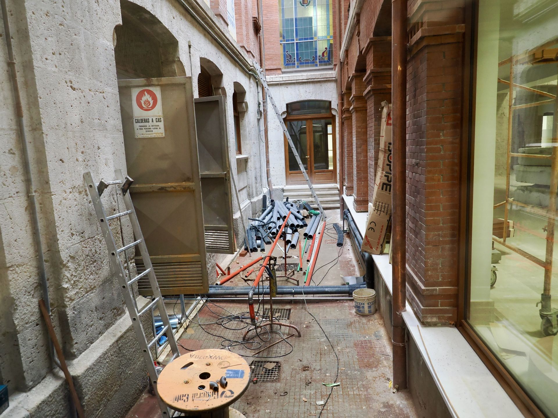 Las imágenes de las obras del ayuntamiento de Valladolid