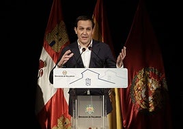 Conrado Íscar, presidente de la Diputación, durante la clausura de los actos del Día Internacional de la Mujer.