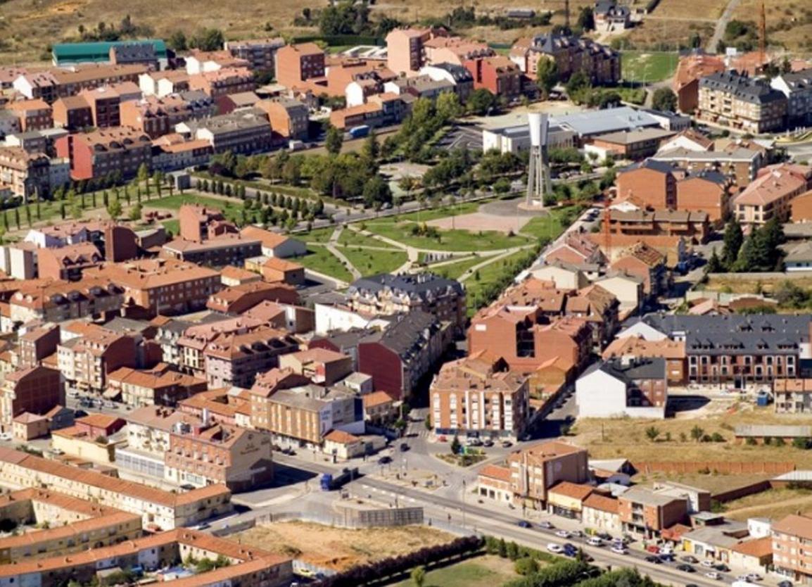 Vista general del principal núcleo urbano de Valverde de la Virgen.