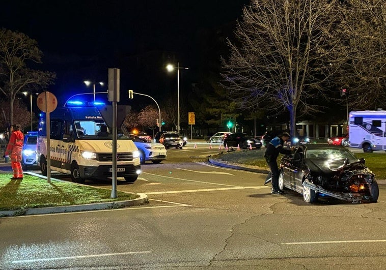 Los vehículos accidentados en la avenida de Salamanca.