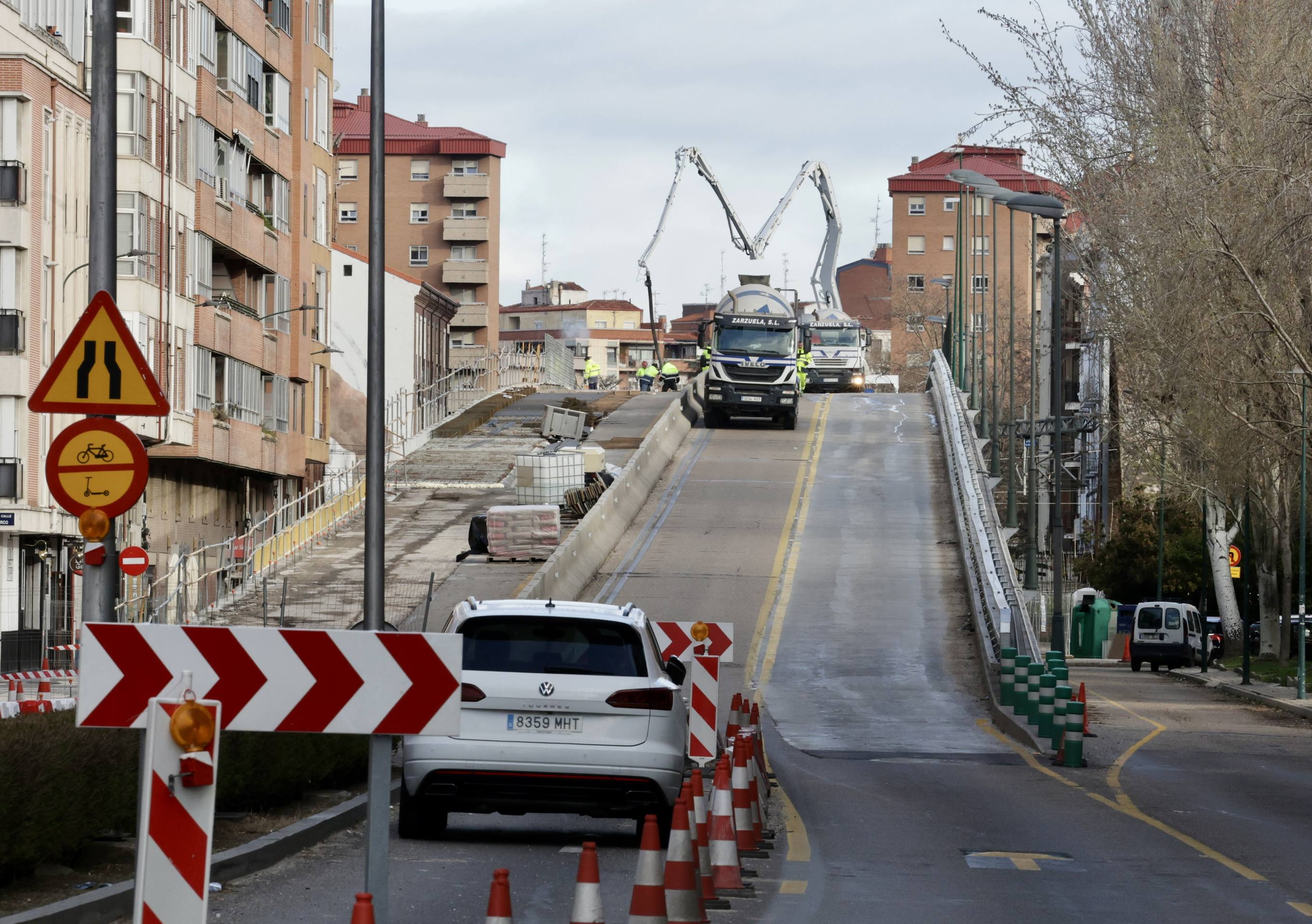 El corte por el asfaltado del Arco de Ladrillo, en imágenes