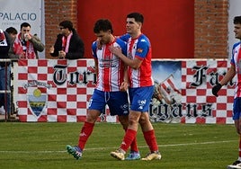 Torres celebra con Villa su gol.