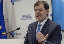 El presidente de la Junta de Castilla y León, Alfonso Fernández Mañueco, en una imagen de archivo.