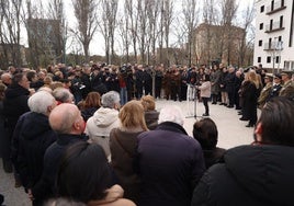 Inauguración de la Plaza del coronel López Muñoz, víctima de los Grapo, en Valladolid.