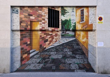 El mural que mantiene vivo un callejón desaparecido de Valladolid
