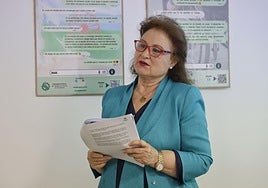 María José Salvador, este jueves en un acto del Colegio de Trabajo Social de Palencia.