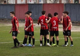 Los jugadores del Laguna celebran un gol en un partido anterior.