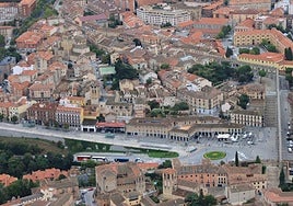 Vista aérea del tramo inferior de la avenida Padre Claret.