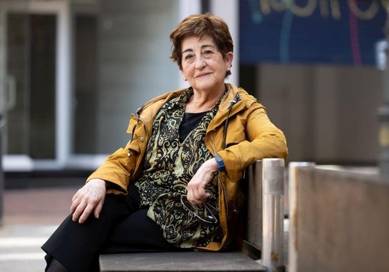Cristina Agudo, en la plaza del Salvador.
