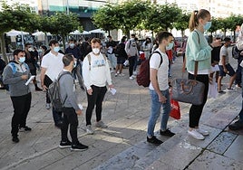 Oposiciones de Educación celebradas en 2021 en Palencia.