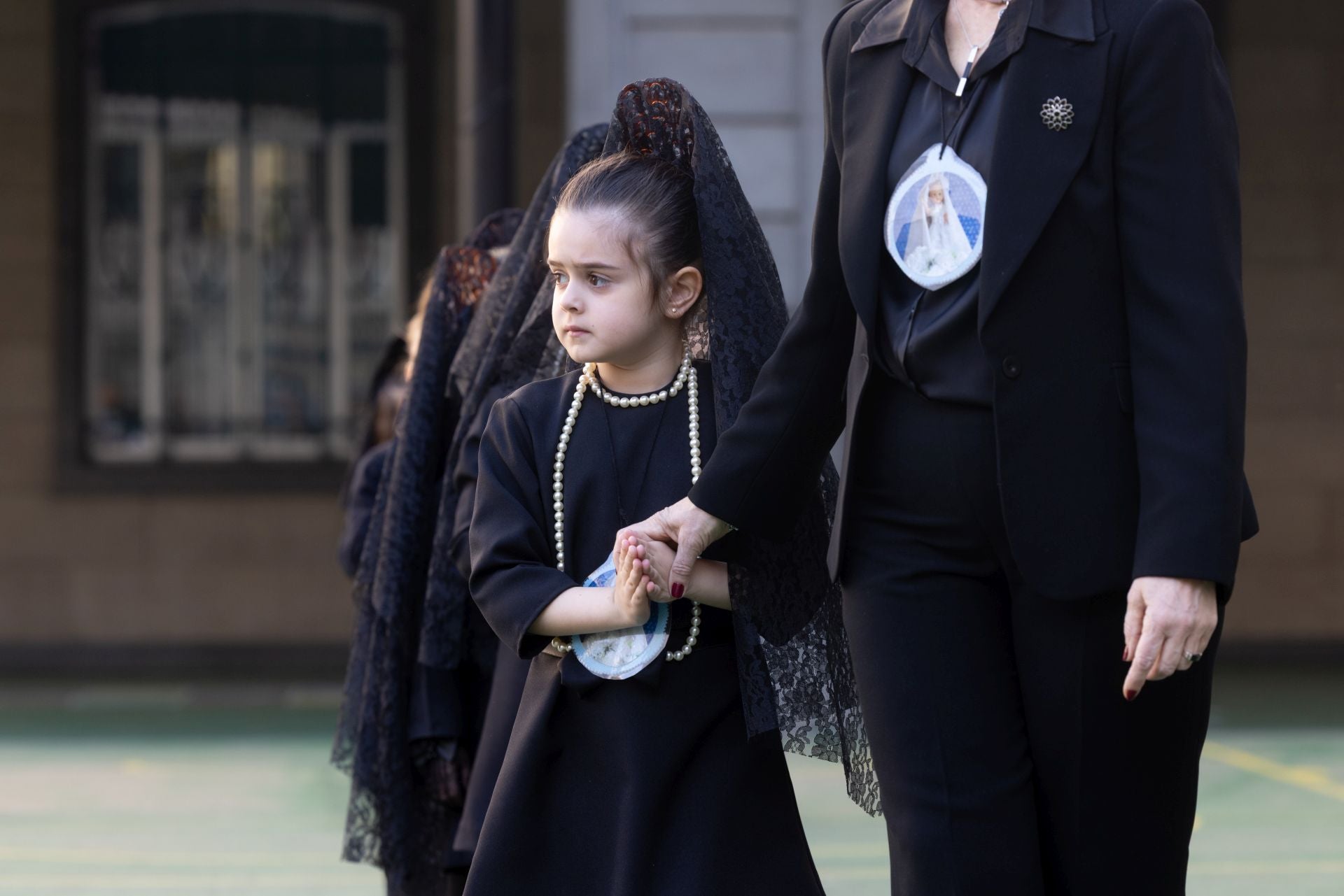 Procesión infantil en el Colegio de Lourdes de Valladolid