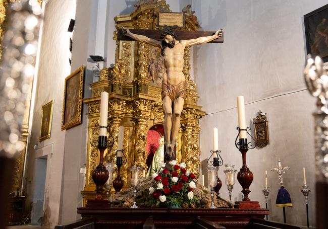 El 'Cristo de las Cinco Llagas', en la iglesia de San Quirce y Santa Julita.