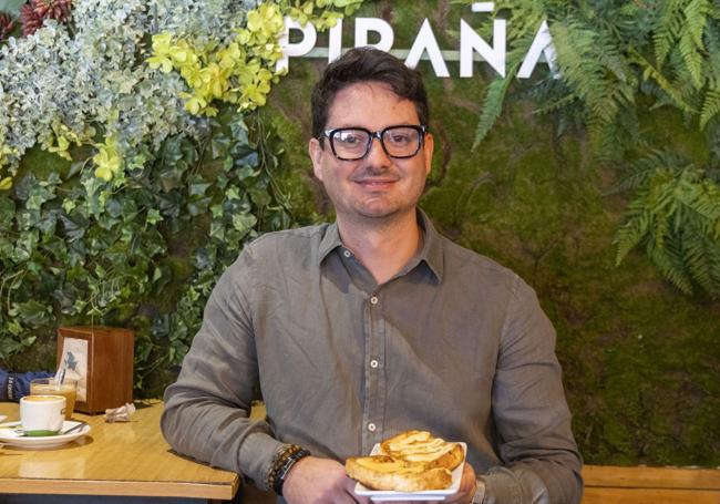 Cristian Gómez acaba de poner en carta estas torrijas con crema de orujo