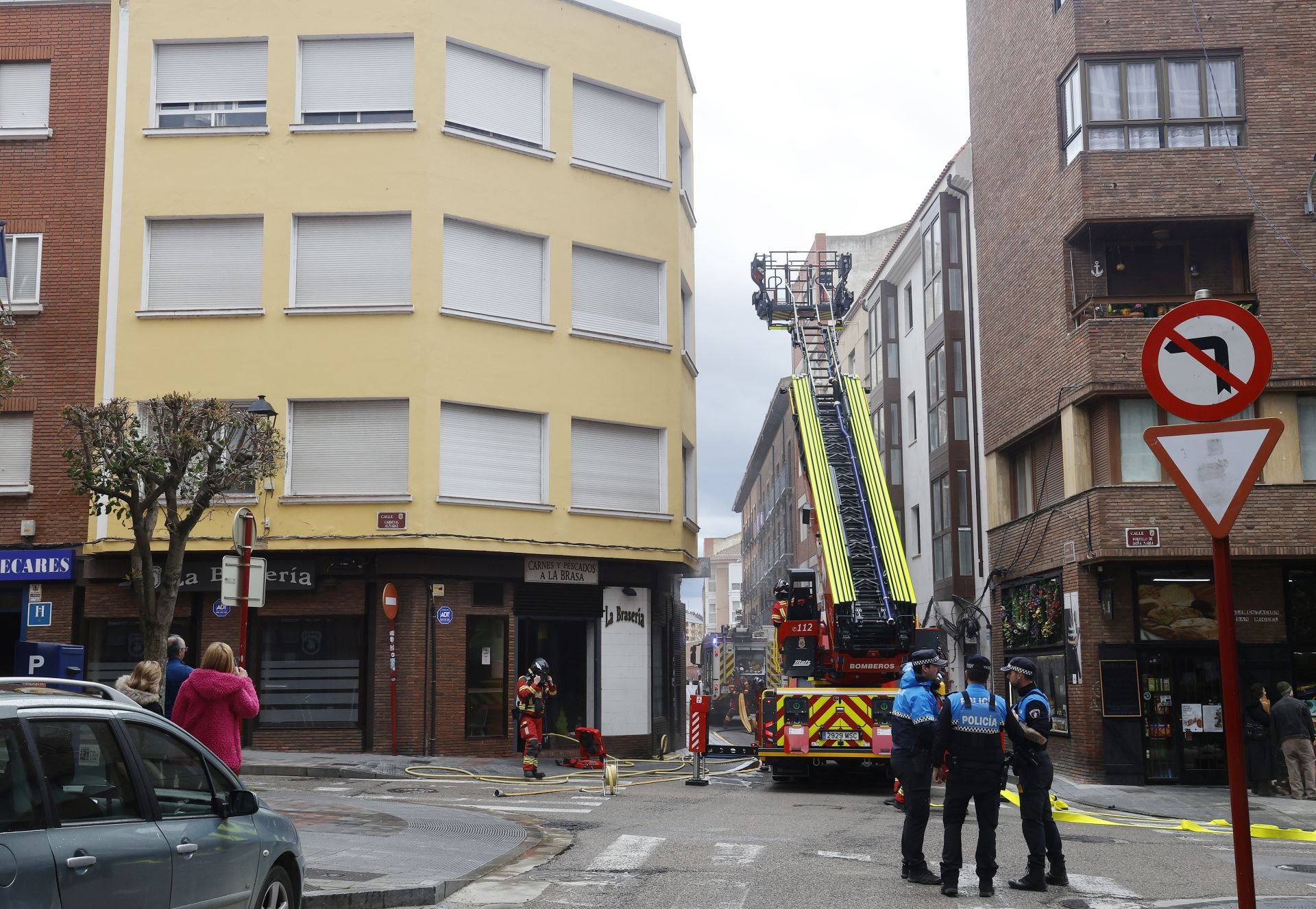 Incendio en el restaurante La Brasería
